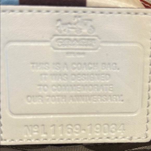 Coach Willis 70th Anniversary Signature Legacy Chalk White Leather Satchel - Picture 16 of 17